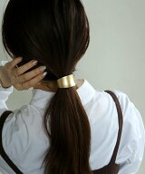 colleca la マットメタルヘアゴム コレカラ ヘアアクセサリー ヘアゴム シルバー ゴールド