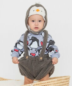 BREEZE FUN!FAN!アニマル もこもこサス付きブルマ エフオーオンラインストア オールインワン・オーバーオール オーバーオール・サロペット イエロー グレー