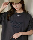MARY QUANT × PUBLUX/マリークワント ドット柄 刺繍 ロゴ Tシャツ 限定展開