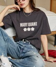 MARY QUANT × PUBLUX/マリークワント ドット柄 刺繍 ロゴ Tシャツ 限定展開