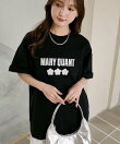 MARY QUANT × PUBLUX/マリークワント ドット柄 刺繍 ロゴ Tシャツ 限定展開