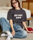 MARY QUANT × PUBLUX/マリークワント ドット柄 刺繍 ロゴ Tシャツ 限定展開
