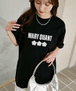MARY QUANT × PUBLUX/マリークワント ドット柄 刺繍 ロゴ Tシャツ 限定展開