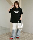 MARY QUANT × PUBLUX/マリークワント ドット柄 刺繍 ロゴ Tシャツ 限定展開