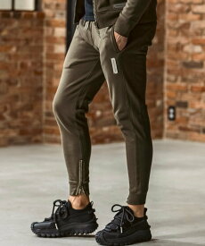 1PIU1UGUALE3 RELAX 1PIU1UGUALE3 RELAX シルバーロゴプレートスウェットロングパンツ シフォン パンツ ジャージ・スウェットパンツ ブラック グレー カーキグリーン【送料無料】