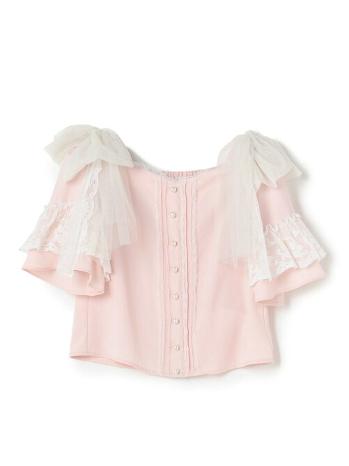 Lodispotto レーシーベルスリーブブラウス Millefillecloset