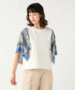 BEAMS HEART WOMEN �� �X�J�[�t �v���I�[�o�[ 26SS �E�H�b�V���u�� �r�[���X �n�[�g �g�b�v�X �J�b�g�\�[�ET�V���c �O���[ �z���C�g �u���b�N�y���������z