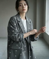 楽天市場】グレー（柄花・植物）（コート・ジャケット｜レディース 
