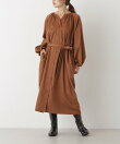 ボリュームスリーブギャザーワンピース