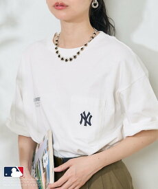 FREAK'S STORE MLB ポケットTシャツ フリークスストア トップス カットソー・Tシャツ ホワイト グレー ブラック【送料無料】