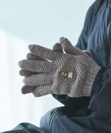 UNITED ARROWS green label relaxing 【別注】＜INFIELDER DESIGN＞ベアー ニット グローブ -タッチスクリーン- ユナイテッドアローズ グリーンレーベルリラクシング ファッション雑貨 手袋 パープル ブラック グレー ブラウン【送料無料】