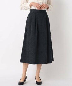 LAURA ASHLEY 【セレモニー対応/同素材ジャケットあり/洗える】ダマスクジャカードタックスカート ローラ アシュレイ スカート その他のスカート ホワイト【送料無料】