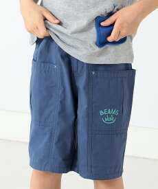 【SALE／40%OFF】BEAMS mini BEAMS mini / スマイル キャンプショーツ 22S(90~150cm) ビームス アウトレット パンツ その他のパンツ ブルー ベージュ