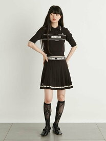 LILY BROWN 【LILY BROWN*MARY QUANT】ニットプリーツスカート リリーブラウン スカート ミニスカート ホワイト ブラック ブルー【送料無料】