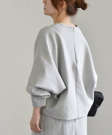 quaranciel quaranciel:＜洗濯機可能＞ポンチ バックジップ ドルマン プルオーバー シップス トップス スウェット・トレーナー グレー ネイビー【送料無料】