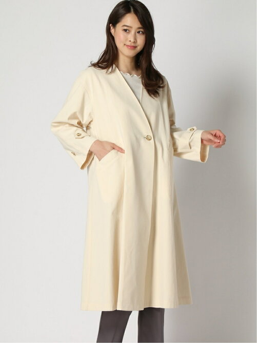 Slobe Iena ドライコットンaラインノーカラーコート Rakuten Fashion 楽天ファッション 旧楽天ブランドアベニュー Cn9499