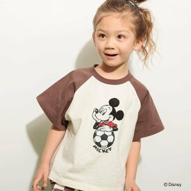 branshes 【Disney/ディズニー】サガラ刺繍ラグラン半袖Tシャツ ブランシェス トップス カットソー・Tシャツ ブラウン ブラック