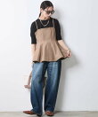 綿100%ワイドルーズデニムパンツ<大きいサイズ有>シックスタイル