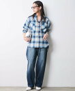 綿100%ワイドルーズデニムパンツ<大きいサイズ有>シックスタイル
