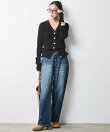 綿100%ワイドルーズデニムパンツ<大きいサイズ有>シックスタイル