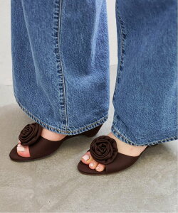 LE TALON �sWEB����tLe decore / �� �f�R��puffy rose mule �T���_�� ���^���� �V���[�Y�E�C �T���_�� �u���b�N �z���C�g �u���E���y���������z