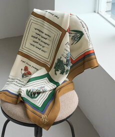 ROPE' PICNIC PASSAGE PARIS Peaceful Scenery スカーフ 70cm ロペピクニック ファッション雑貨 スカーフ・バンダナ ブラウン ワインレッド ネイビー