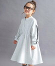 【WEB限定/DRC】袖ライン裏毛長袖ワンピース