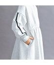 【WEB限定/DRC】袖ライン裏毛長袖ワンピース