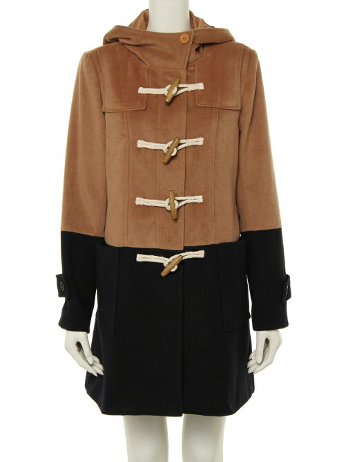 Miia バイカラーダッフルコート Rakuten Fashion 楽天ファッション