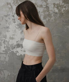 ADAM ET ROPE' FEMME 【EMOELLE】チューブトップ アダムエロペ トップス ベアトップ ブラック ベージュ【送料無料】