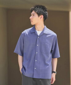【SALE／10%OFF】UNITED ARROWS green label relaxing ウォッシャブルトロ ジャストルーズ オープンカラー シャツ -ストレッチ- ユナイテッドアローズ グリーンレーベルリラクシング トップス シャツ・ブラウス ホワイト グリーン【送料無料】