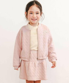 SLAP SLIP ギュギュっとハート柄キルトジャケット+スカパンセットアップ(90~130cm) ベベ オンライン ストア スーツ・フォーマル セットアップスーツ ピンク グレー【送料無料】