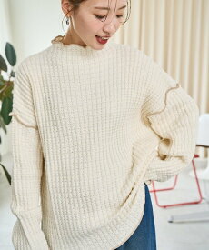 【SALE／45%OFF】FREAK'S STORE ヘビー ワッフル メロー ハイネック ニット【限定展開】 25AW フリークスストア トップス ニット ブラック グリーン ベージュ ネイビー ブルー