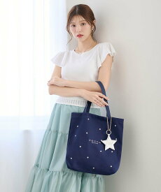 TOCCA 【鈴木ゆうかさん・chayさん着用】【WEB&一部店舗限定・A4サイズ対応】LUCKY TWINKLE CANVASTOTE キャンバストートバッグ トッカ バッグ トートバッグ ホワイト ネイビー レッド ブラック【送料無料】