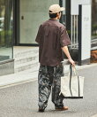 速乾素材 リラックスフィット バンドカラーシャツ ショートスリーブ リネン風