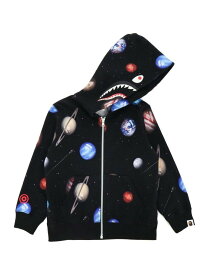 A BATHING APE BAPE GALAXY SHARK ZIP HOODIE K ア ベイシング エイプ ジャケット・アウター その他のジャケット・アウター ブラック【送料無料】