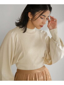 【SALE／20%OFF】Bou Jeloud 【WEB限定】ボリュームスリーブニットプルオーバー ブージュルード トップス ニット ブラック ホワイト オレンジ【送料無料】