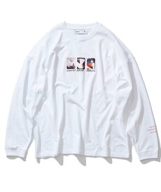 CONVERSE TOKYO 【CONVERSE TOKYO*米原康正*似鳥沙也加】INSTAX PRINT LONG SLEEVE TEE コンバーストウキョウ トップス カットソー・Tシャツ ホワイト ブラック【送料無料】