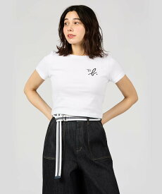 To b. by agnes b. WEB限定 WU20 TS ニュークロップドコンパクトTシャツ アニエスベー トップス カットソー・Tシャツ ホワイト【送料無料】