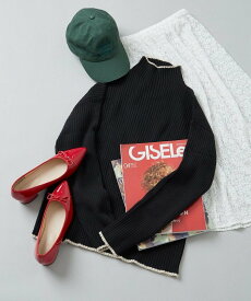 FREAK'S STORE 配色 ライン リブニット ハイネック プルオーバー【限定展開】 25AW フリークスストア トップス ニット ホワイト ベージュ ブラック パープル ブルー ネイビー ブラウン【送料無料】