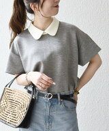 SHIPS any 《予約》SHIPS any:＜洗濯機可能＞バイカラー ショートスリーブ プルオーバー シップス トップ…