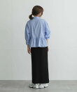 『WEB限定』スタンドカラーフリルペプラムブラウス