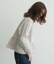 『WEB限定』スタンドカラーフリルペプラムブラウス
