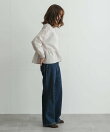 『WEB限定』スタンドカラーフリルペプラムブラウス