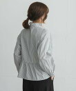 『WEB限定』スタンドカラーフリルペプラムブラウス