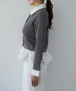 【取り外し可・最強愛されニット】シャツランダムペプラムケーブルカーディガン