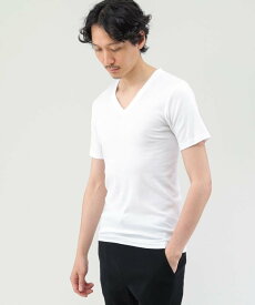 TAKEO KIKUCHI 【MADE IN JAPAN】ベーシック半袖VネックTシャツ タケオキクチ インナー・ルームウェア パジャマ ホワイト グレー ブラック