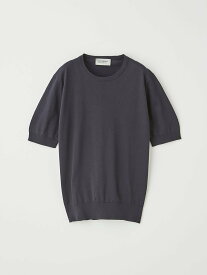 JOHN SMEDLEY 半袖コットンニットプルオーバー ｜ NELL ｜ 30G MODERN FIT ジョンスメドレー トップス ニット ネイビー【送料無料】