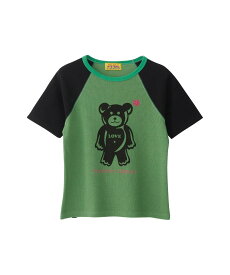 HYSTERIC GLAMOUR HYSTERIC GUMI BEAR Tシャツ ヒステリックグラマー トップス カットソー・Tシャツ グリーン ホワイト ブラック【送料無料】