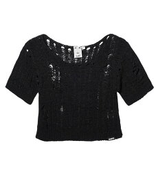 X-girl DISTRESSED TAPE YARN KNIT TOP トップス X-girl エックスガール トップス ニット ブラック ホワイト【送料無料】